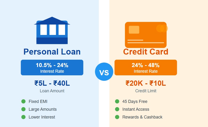Personal Loan vs Credit Card: Which one is better