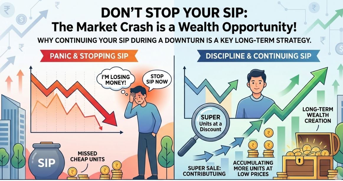Why Stopping SIP in Market Crash is the blunder