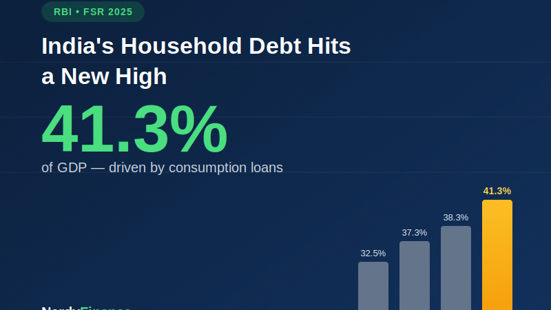 India’s Household Debt Just Hit 41.3% of GDP — And It’s Not the Kind of Debt That Builds Wealth